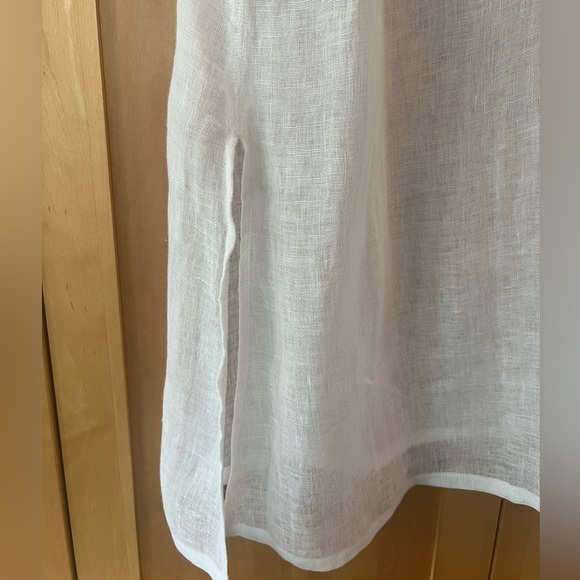 Eileen Fisher White Linen Tunic XL - Picture 6 of 8